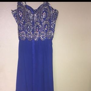 Royal blue long dress